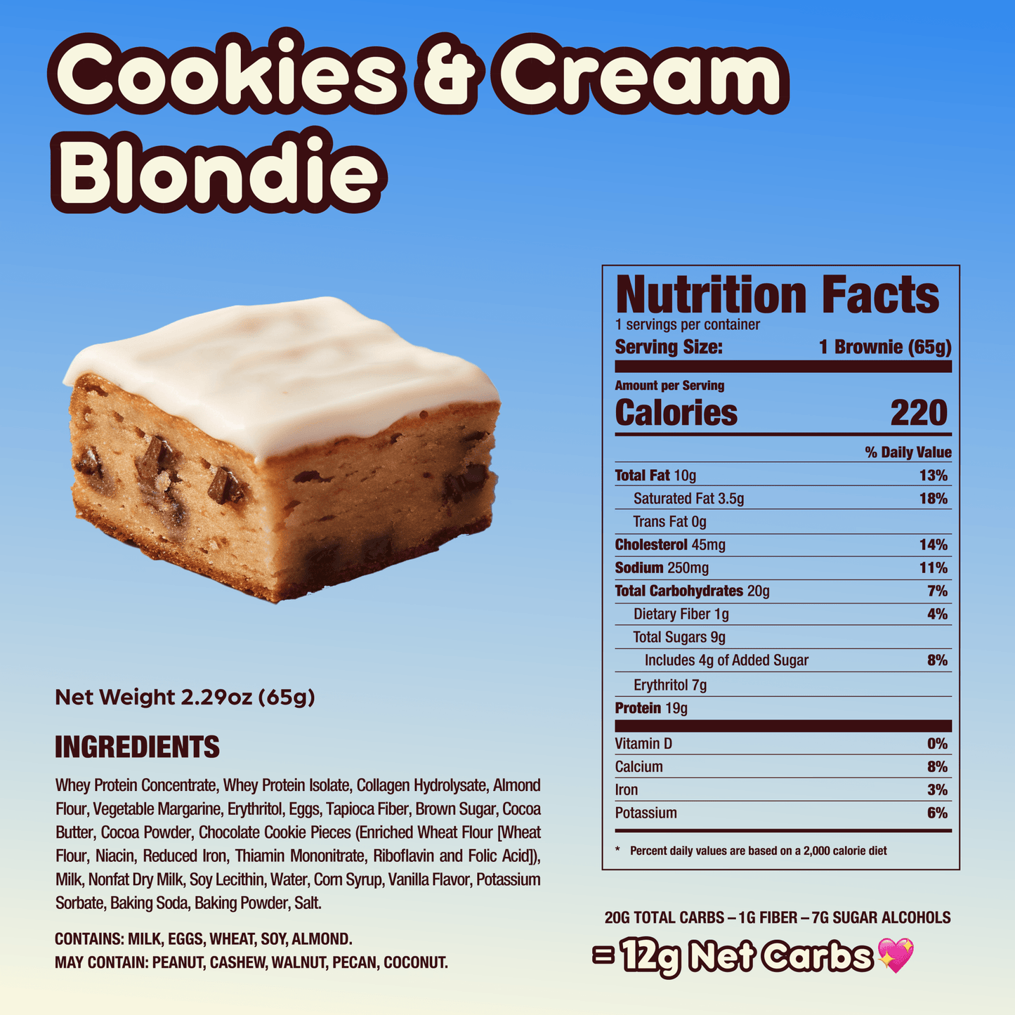 Cookies & Cream Blondie - Prime Bites