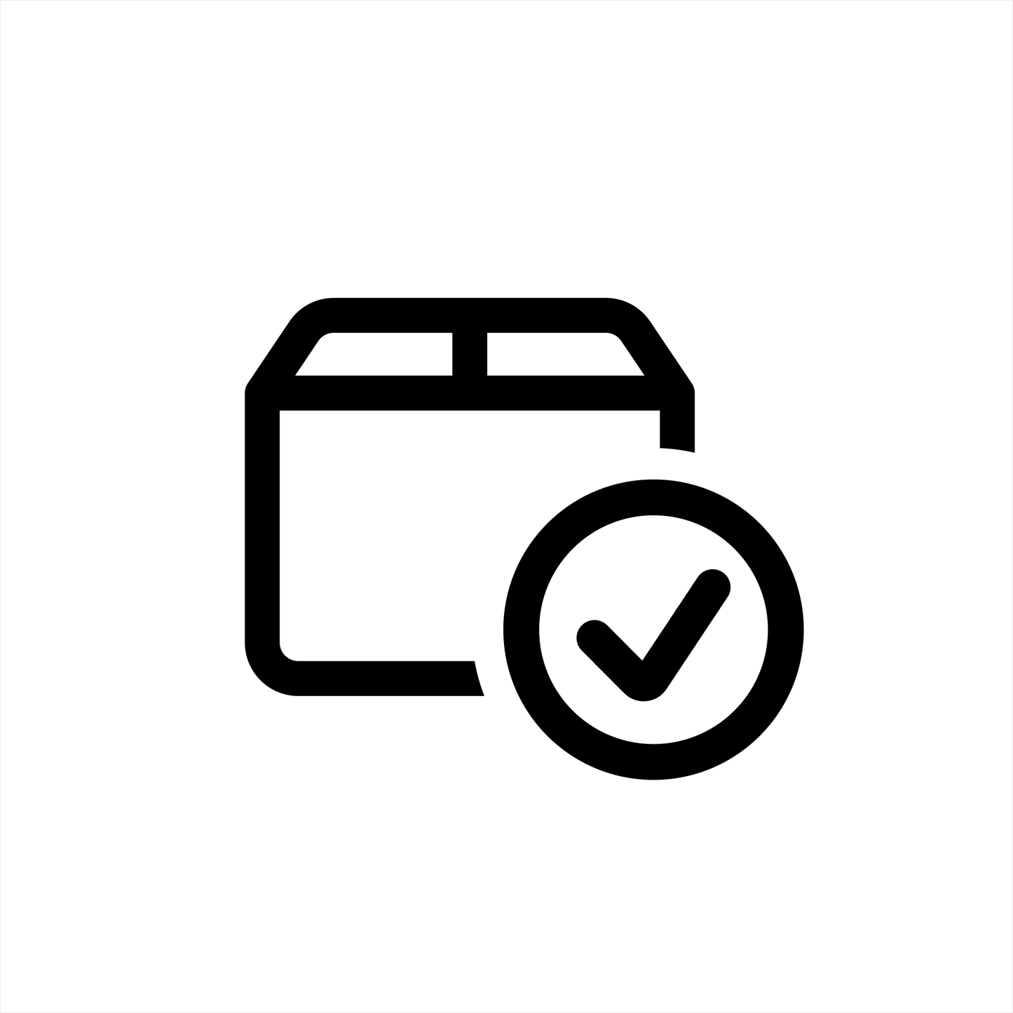 Icon of a delivery box with a checkmark, symbolizing shipment protection and assurance by Route.