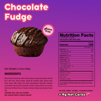 Chocolate Fudge Mini Muffins