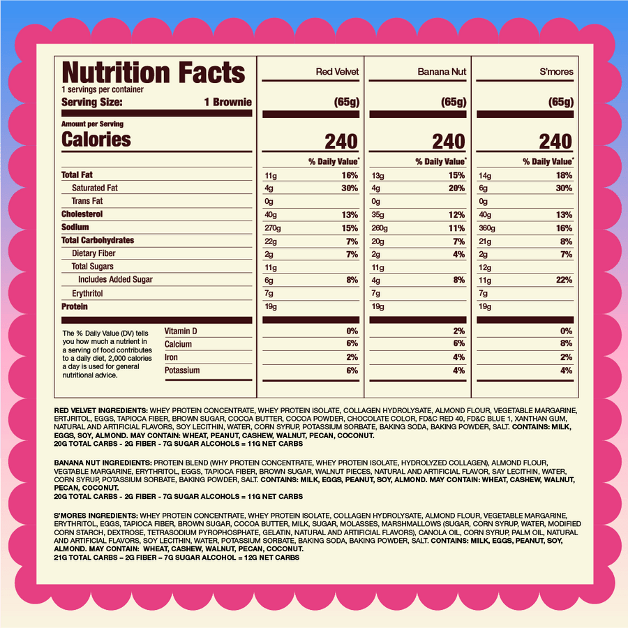 Gluten Free Protein Brownie Variety Pack
