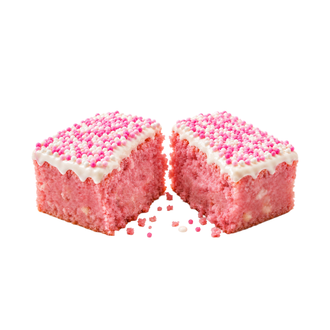 Prime Bites protein brownie broken in half