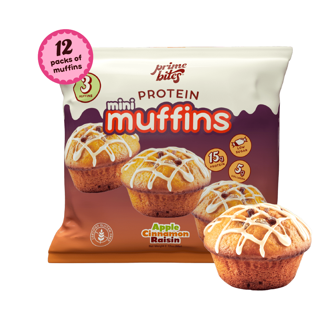 Apple Cinnamon Raisin Mini Muffins - Prime Bites