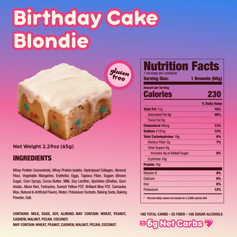 Birthday Cake Blondie - Prime Bites