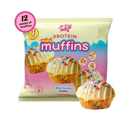 Birthday Cake Mini Muffins - Prime Bites