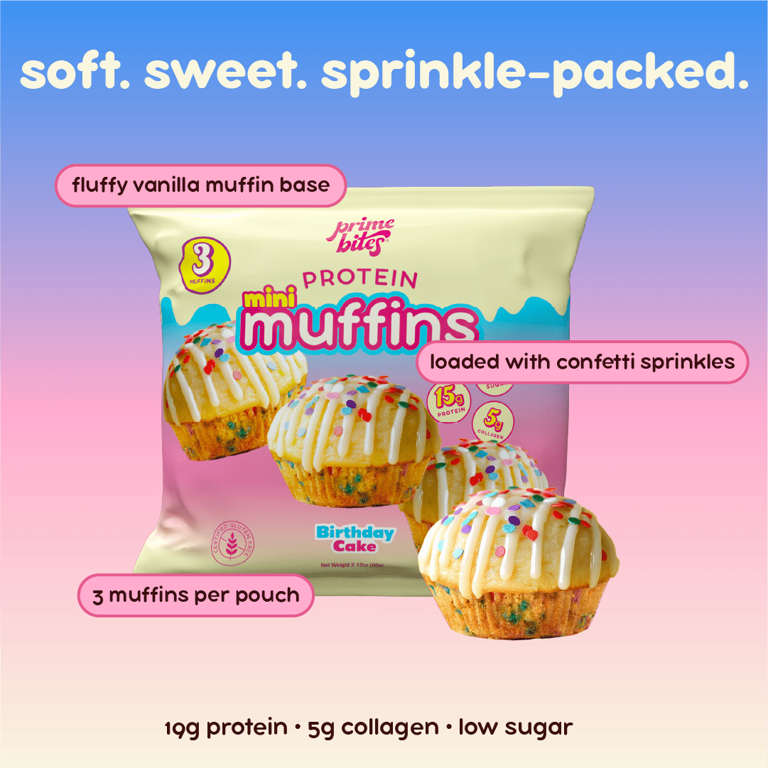 Birthday Cake Mini Muffins - Prime Bites