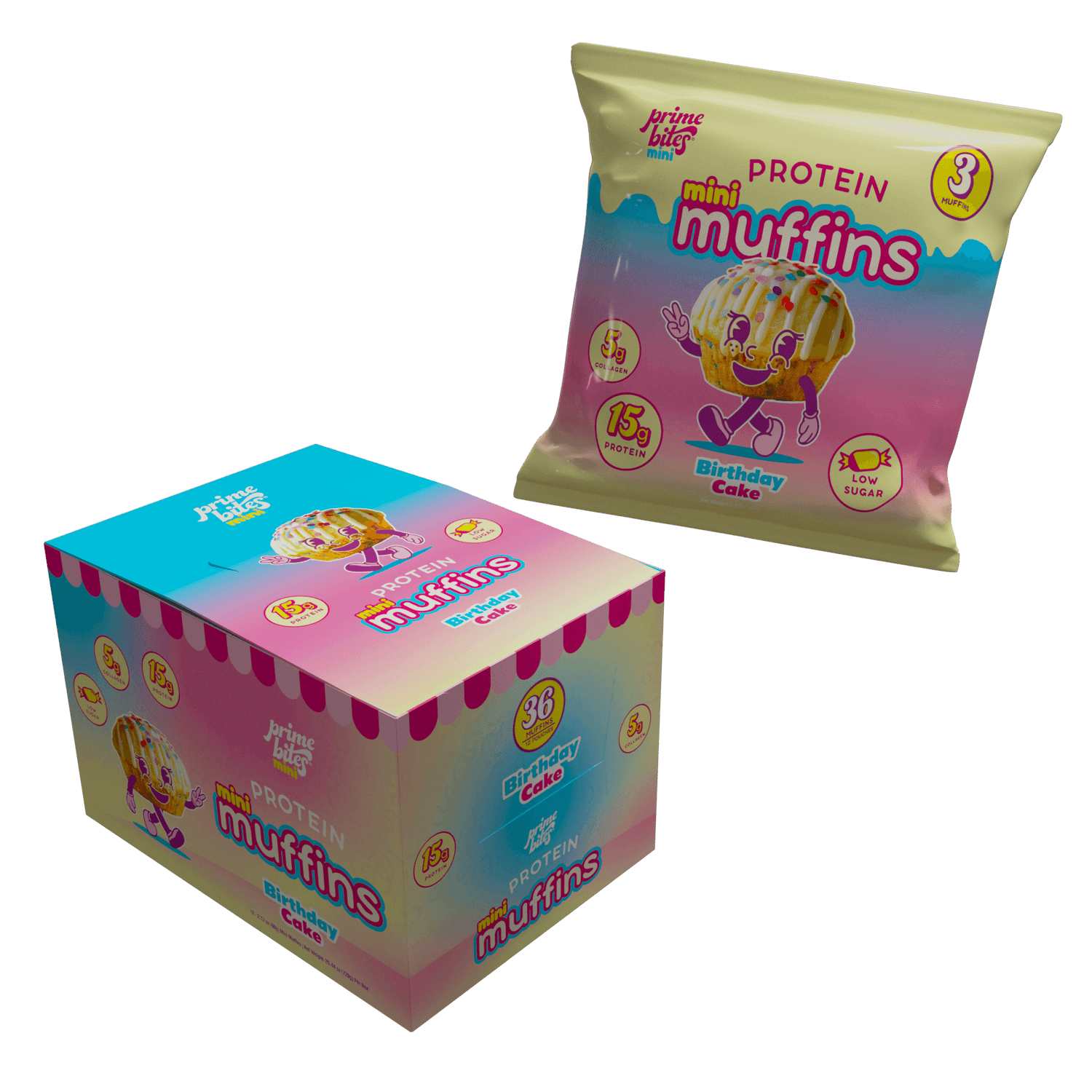 Birthday Cake Mini Muffins