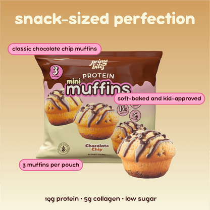 Chocolate Chip Mini Muffins - Prime Bites