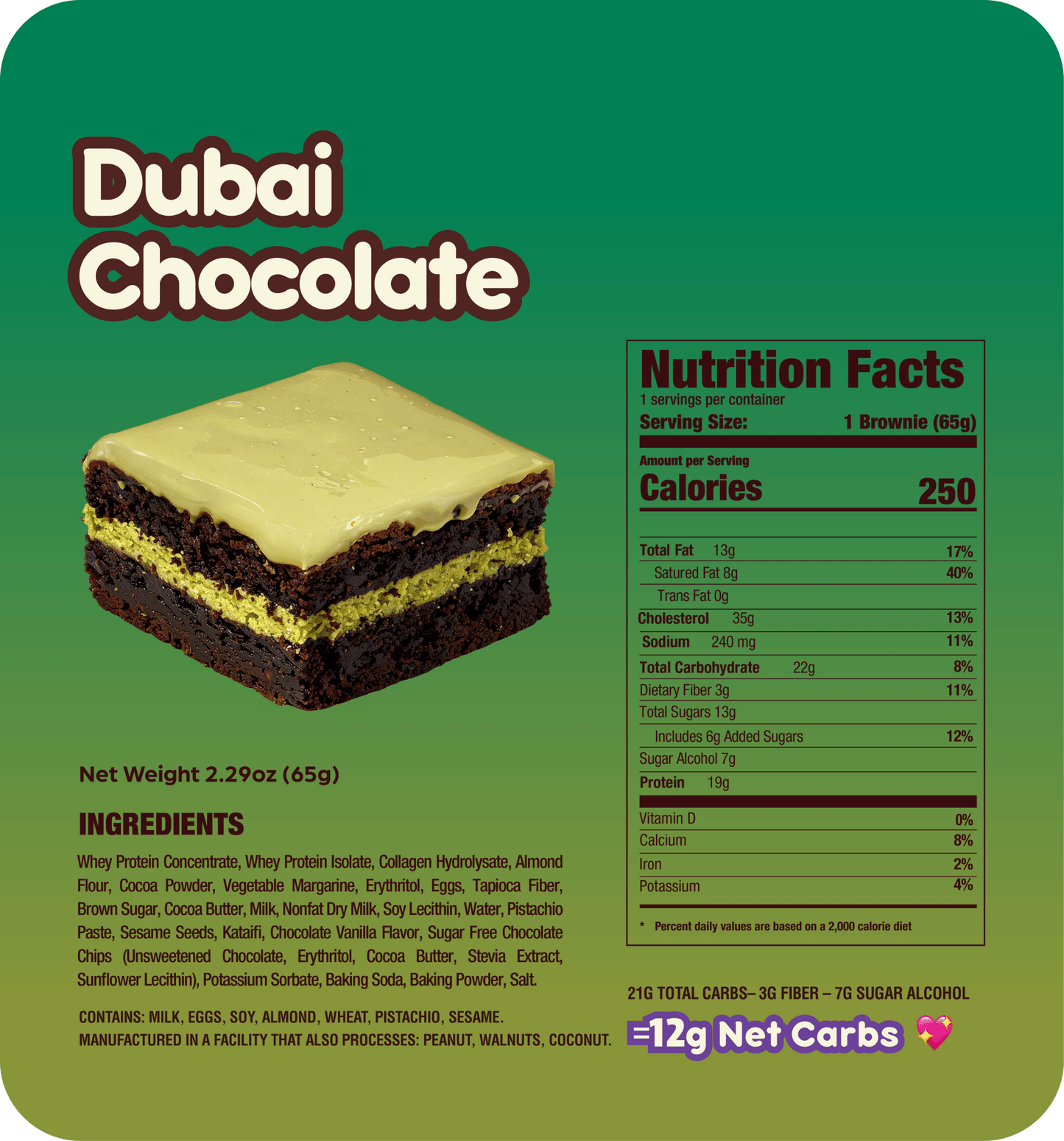 Dubai Chocolate Brownie - Prime Bites
