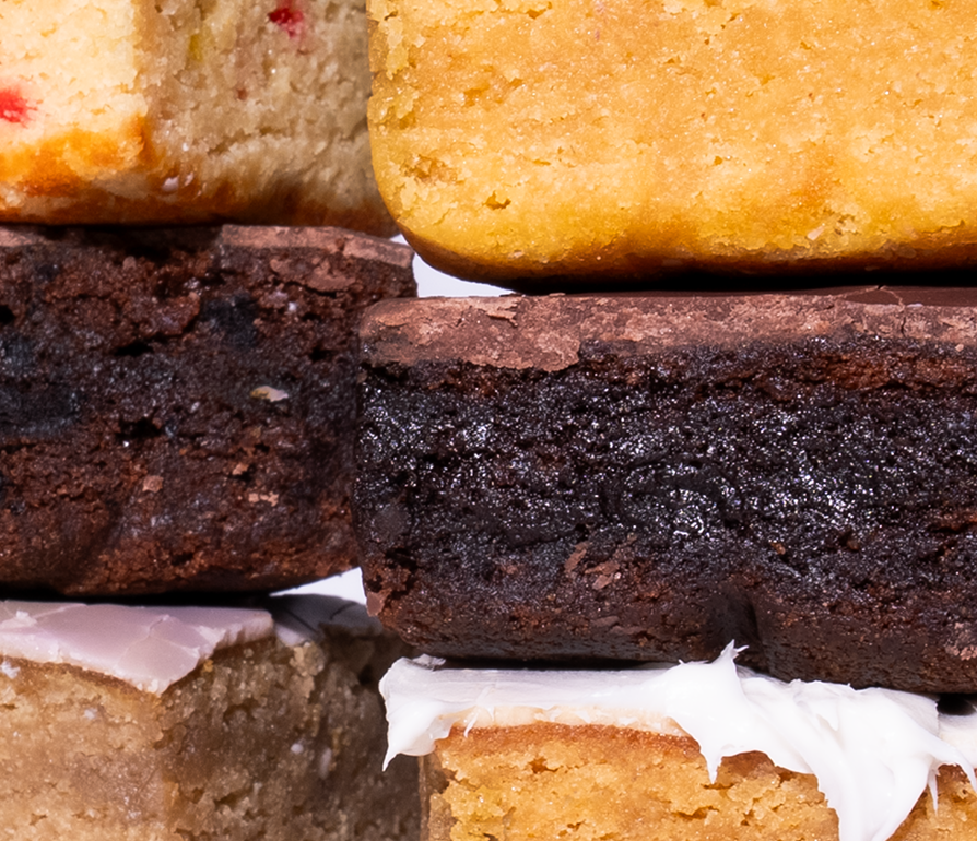 Prime Bites protein brownie cross sections
