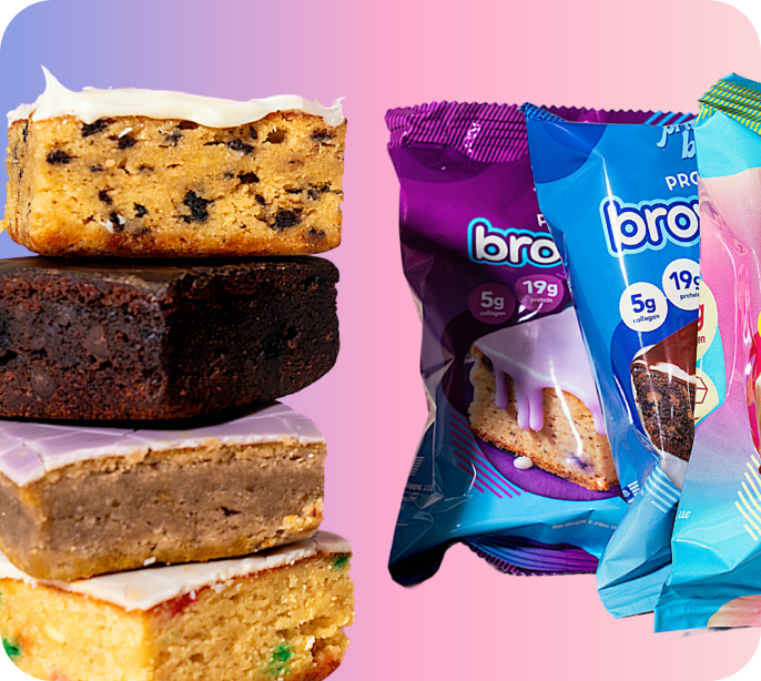 Prime Bites protein brownies and packages