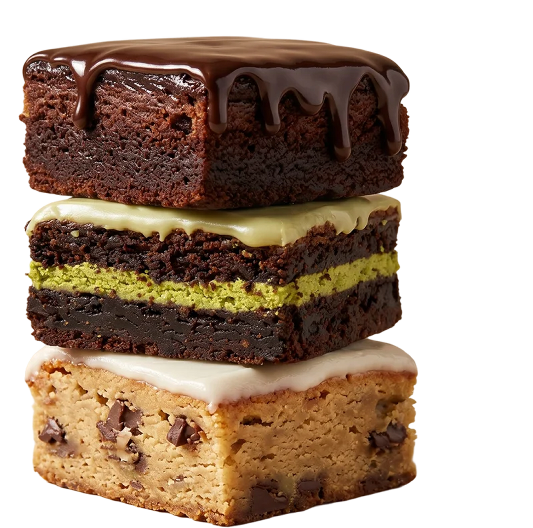 Prime Bites protein brownie stack