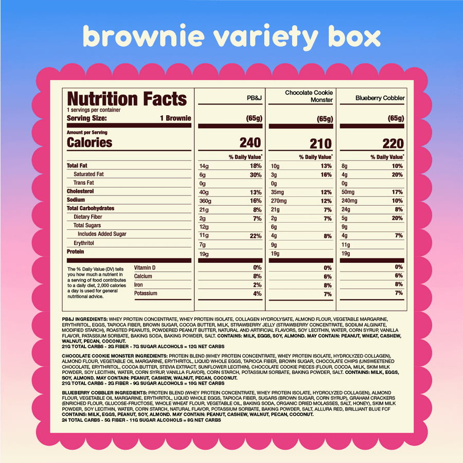 Prime Bites brownie variety pack