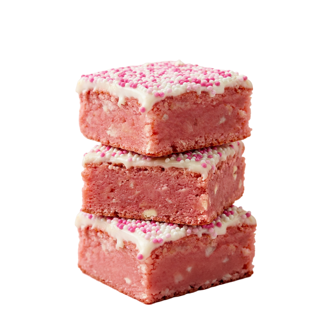 Strawberry shortcake protein brownies
