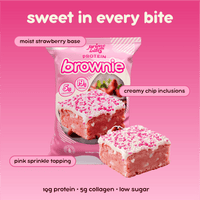 Strawberry Shortcake Protein Brownies - Prime Bites