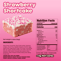 Strawberry Shortcake Protein Brownies - Prime Bites