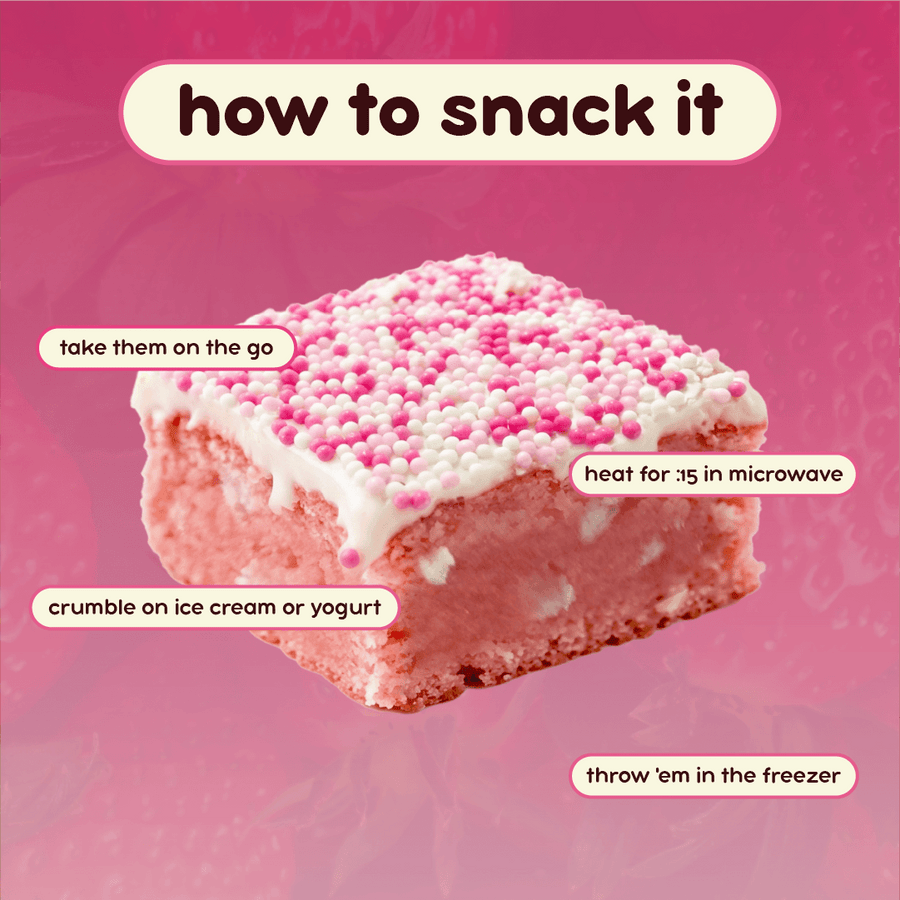 Strawberry Shortcake Protein Brownies - Prime Bites